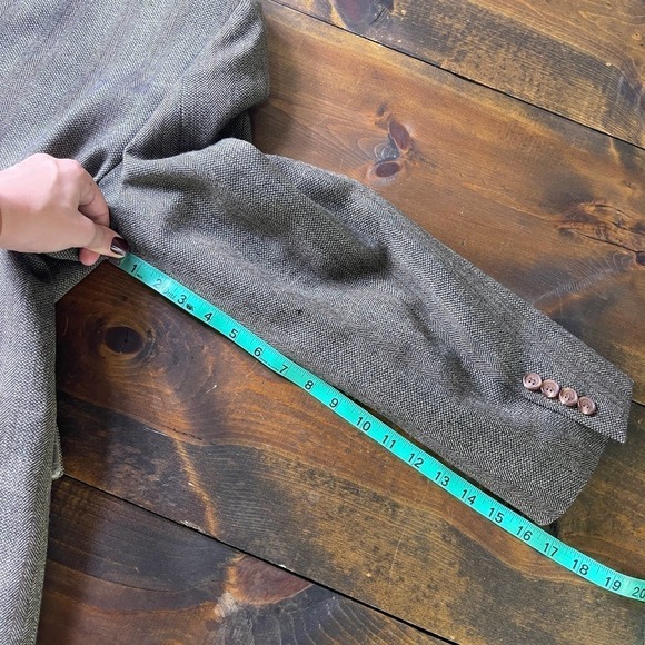 Lauren Ralph Lauren Wool Herringbone 42R Tan Brown 2 Button Blazer Sports Coat - Picture 15 of 15